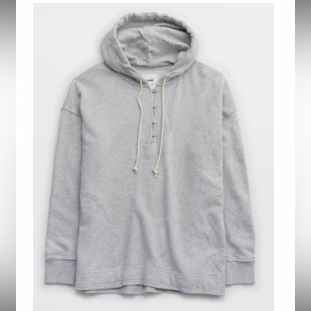 Aerie Beach Weekend Oversized Button-Up Hoodie - Picture 2 of 6